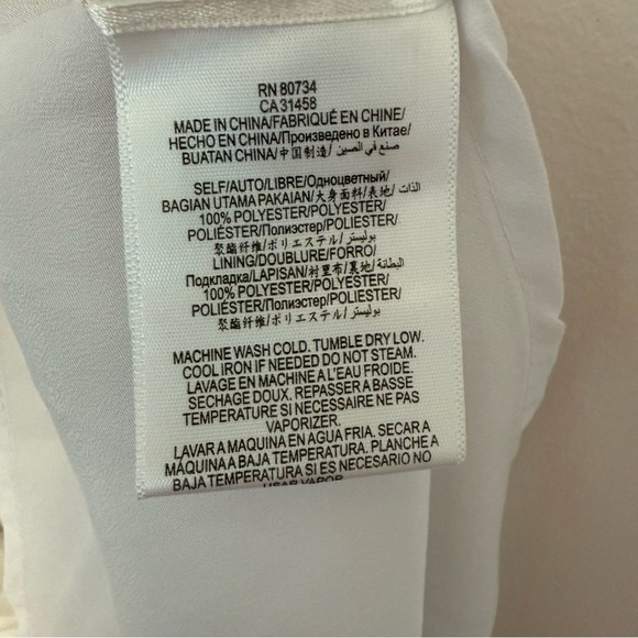 BCBGenaration Elegant White Pleated Women's Top/Dress Size M - Picture 5 of 6